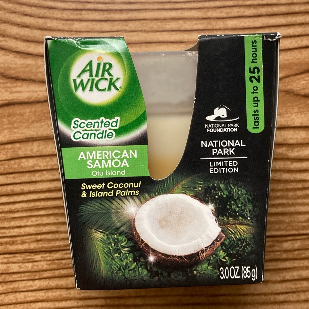 Air Wick Candle American Samoa Coconut Palms Discontinued National Park Limited